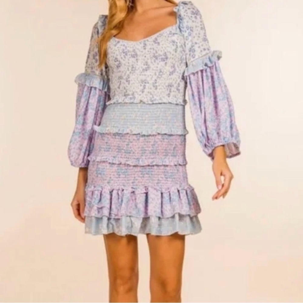 Floral Ruffle Mini Dress